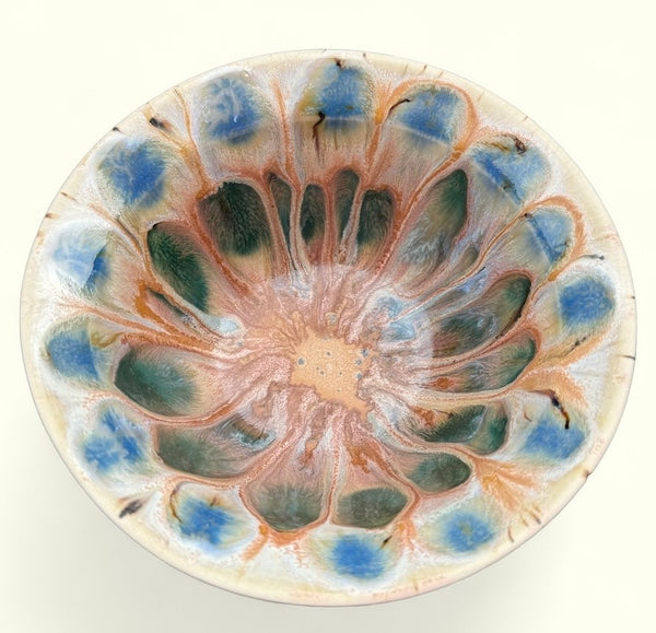 Modern Bowl - Peacock Glaze Technique