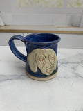 Indigo Blue Small Dachshund Face Mug