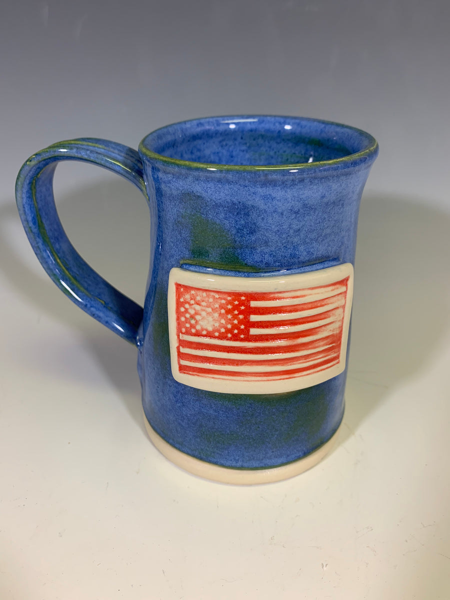US Flag Mug - Red on Blue