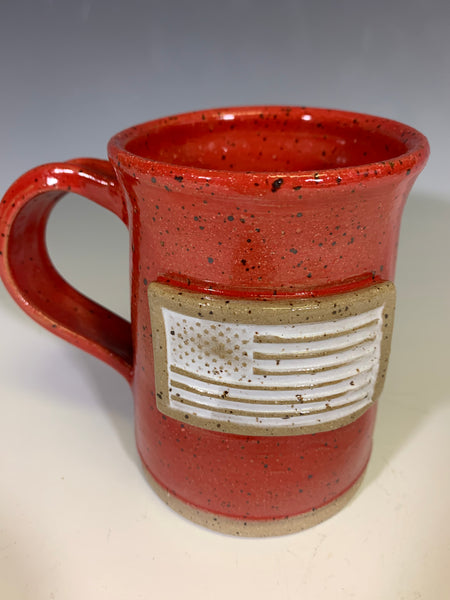 US Flag Mug - White on Red - 106-07