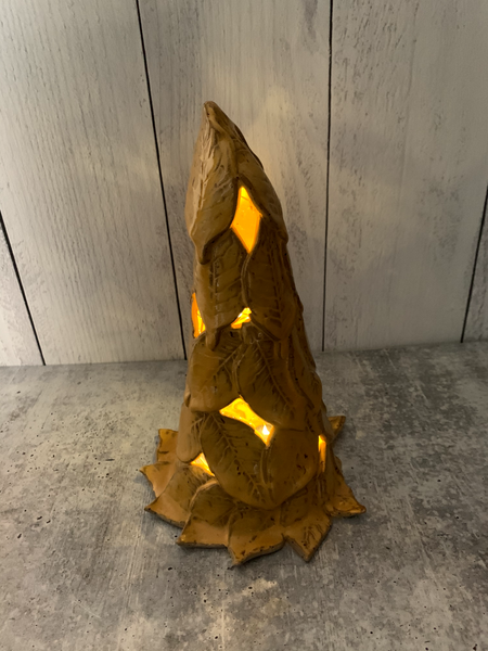 Tobacco Leaf Tree with Clear LED Lights