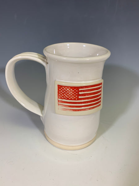 US Flag Mug - Red on White - 107-95