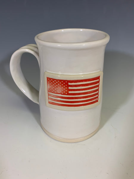 US Flag Mug - Red on White - 107-96