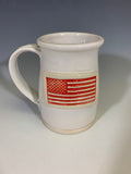 US Flag Mug - Red on White - 107-21
