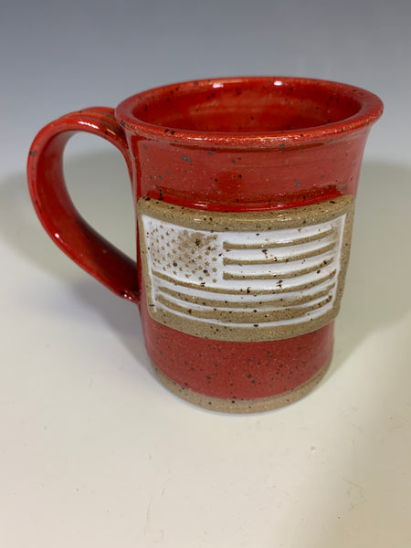 US Flag Mug - White on Red - 107-143
